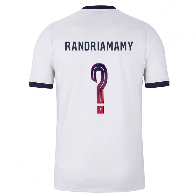 Danxen Kinder Mathyas Randriamamy #0 Weiß Schwarz Rot Auswärtstrikot Trikot 2026/27 T-Shirt