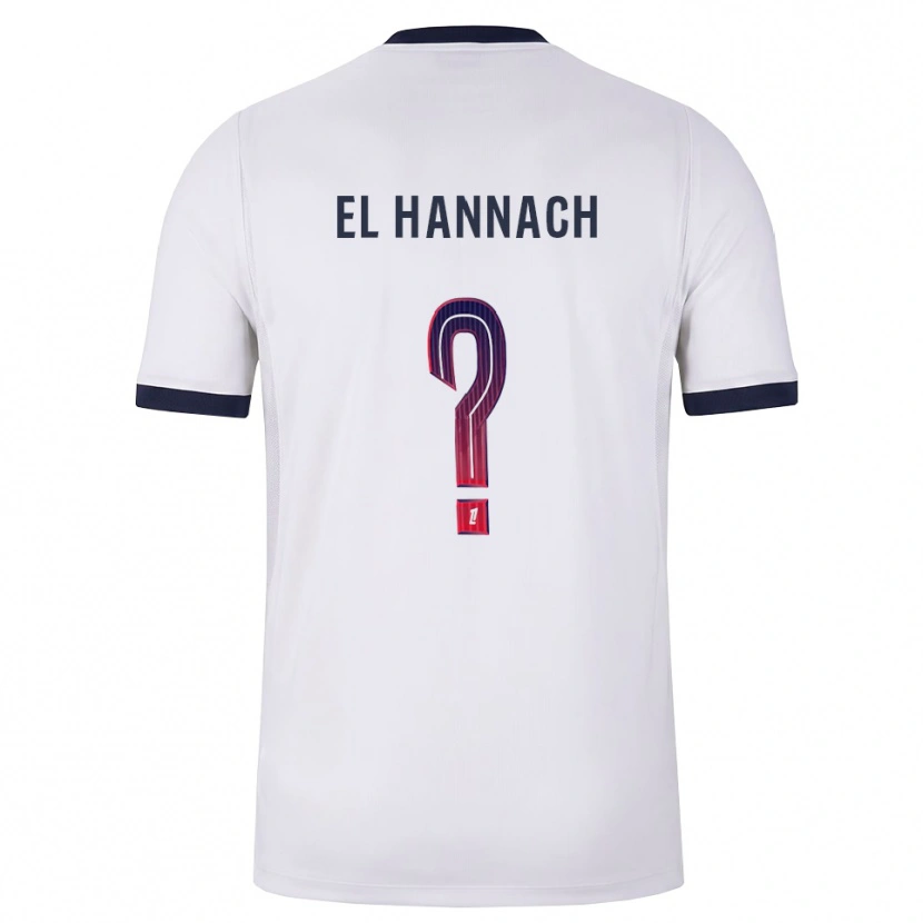 Danxen Kinder Younes El Hannach #0 Weiß Schwarz Rot Auswärtstrikot Trikot 2026/27 T-Shirt
