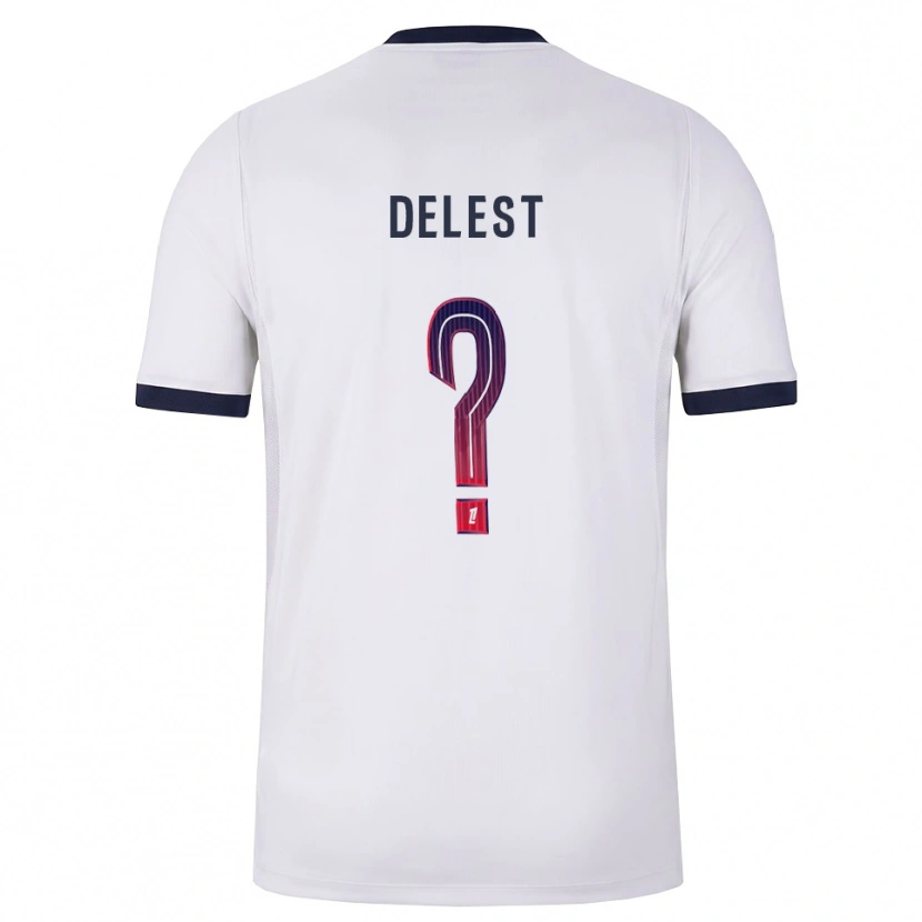 Danxen Kinder Shadyl Delest #0 Weiß Schwarz Rot Auswärtstrikot Trikot 2026/27 T-Shirt