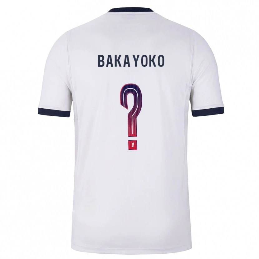 Danxen Kinder Ibrahim Bakayoko #0 Weiß Schwarz Rot Auswärtstrikot Trikot 2026/27 T-Shirt