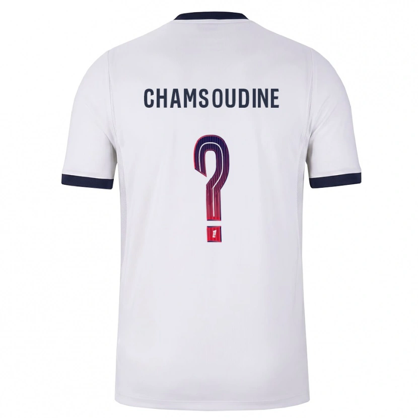 Danxen Kinder Hanna'a Chamsoudine #0 Weiß Schwarz Rot Auswärtstrikot Trikot 2026/27 T-Shirt