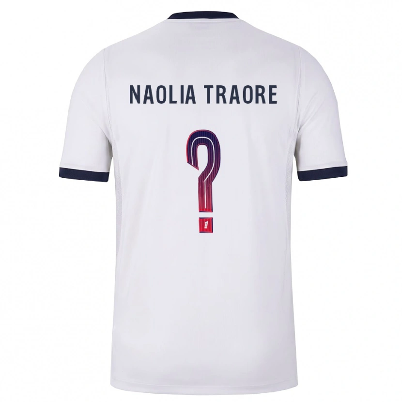 Danxen Kinder Naolia Traore #0 Weiß Schwarz Rot Auswärtstrikot Trikot 2026/27 T-Shirt