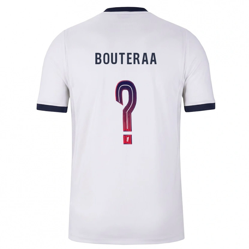 Danxen Kinder Sofiane Bouteraa #0 Weiß Schwarz Rot Auswärtstrikot Trikot 2026/27 T-Shirt