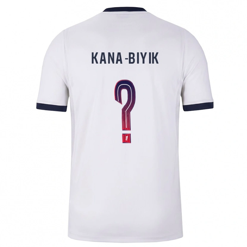 Danxen Kinder Lorenzo Kana-Biyik #0 Weiß Schwarz Rot Auswärtstrikot Trikot 2026/27 T-Shirt