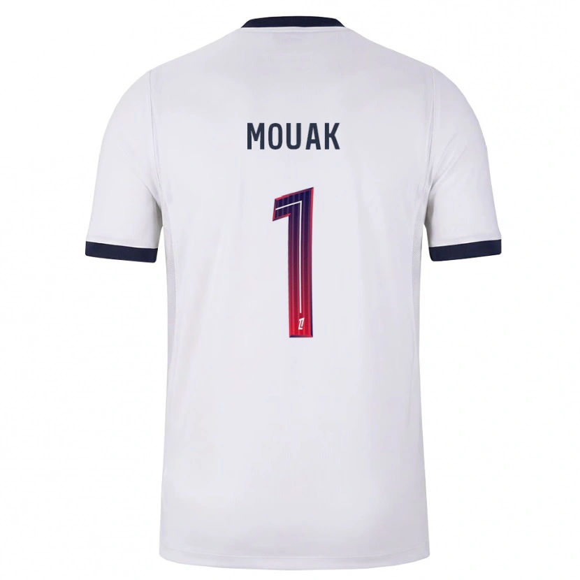 Danxen Kinder Adam Mouak #1 Weiß Schwarz Rot Auswärtstrikot Trikot 2026/27 T-Shirt