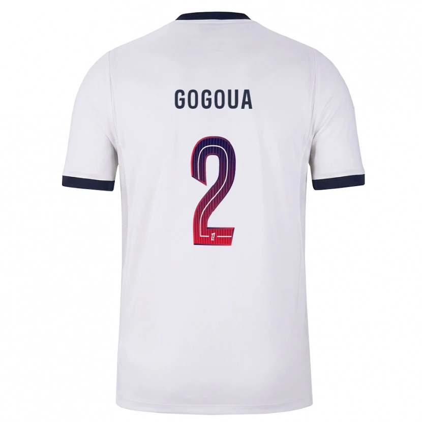 Danxen Kinder Valentin Gogoua #2 Weiß Schwarz Rot Auswärtstrikot Trikot 2026/27 T-Shirt