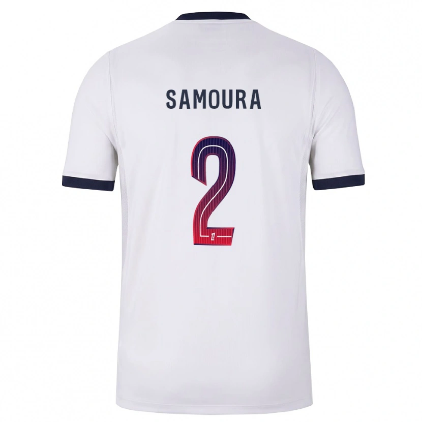 Danxen Kinder Thiniba Samoura #2 Weiß Schwarz Rot Auswärtstrikot Trikot 2026/27 T-Shirt