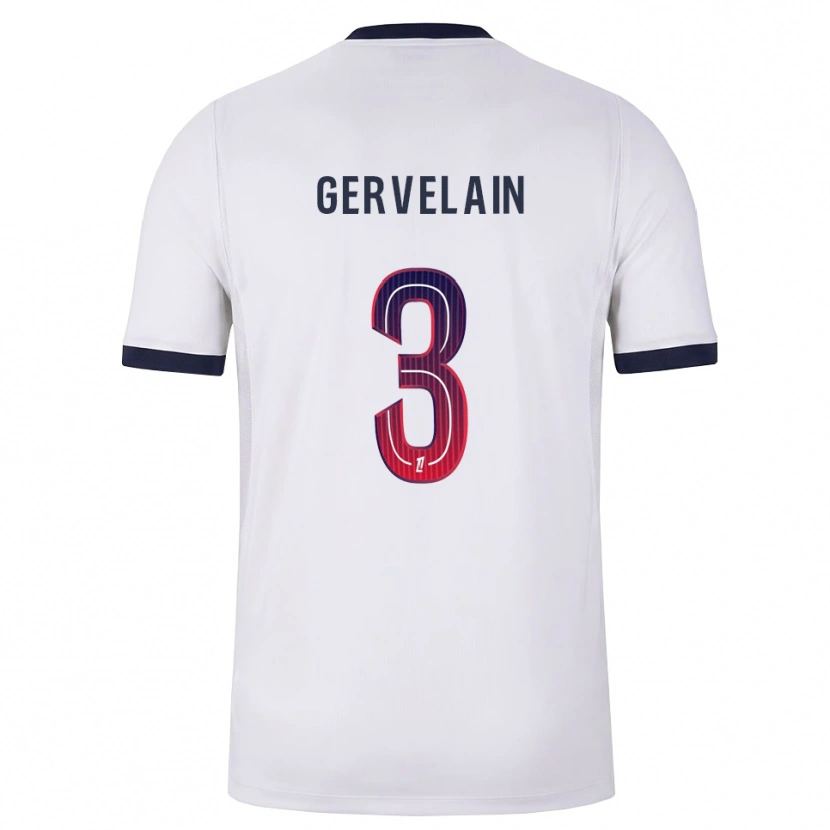Danxen Kinder Jordan Gervelain #3 Weiß Schwarz Rot Auswärtstrikot Trikot 2026/27 T-Shirt