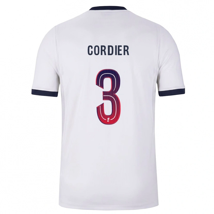 Danxen Kinder Thomas Cordier #3 Weiß Schwarz Rot Auswärtstrikot Trikot 2026/27 T-Shirt