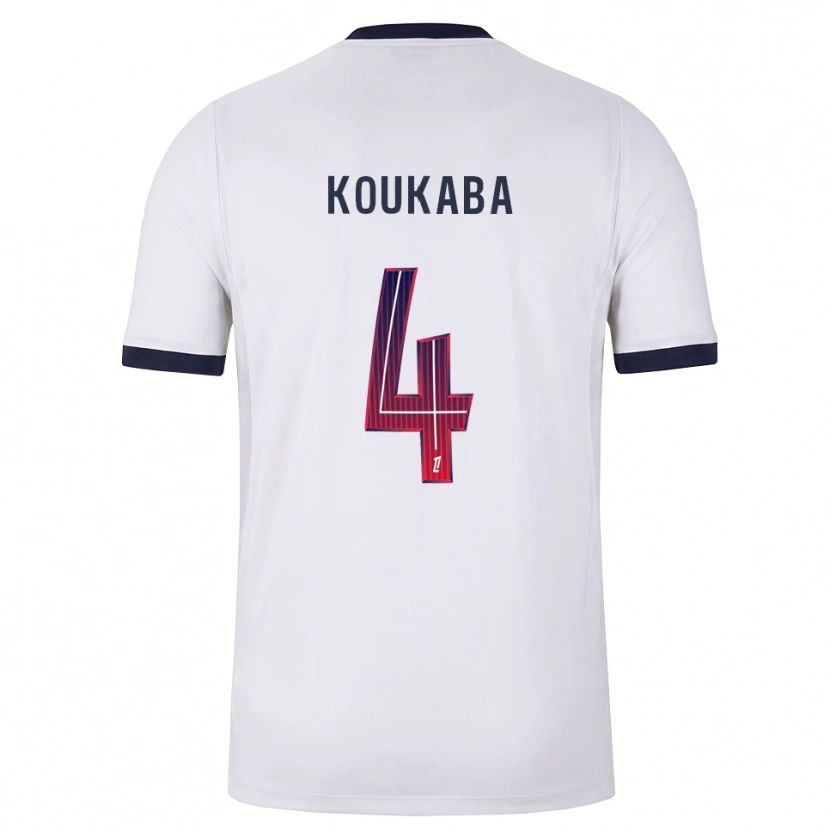 Danxen Kinder Axel Koukaba #4 Weiß Schwarz Rot Auswärtstrikot Trikot 2026/27 T-Shirt