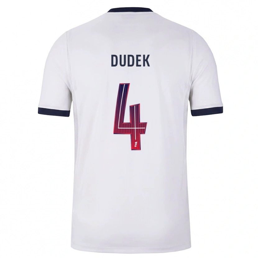 Danxen Kinder Paulina Dudek #4 Weiß Schwarz Rot Auswärtstrikot Trikot 2026/27 T-Shirt