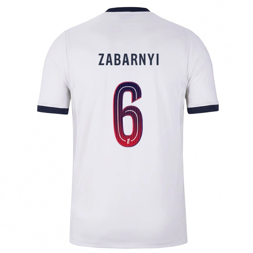 Danxen Kinder Ilya Zabarnyi #6 Weiß Schwarz Rot Auswärtstrikot Trikot 2026/27 T-Shirt