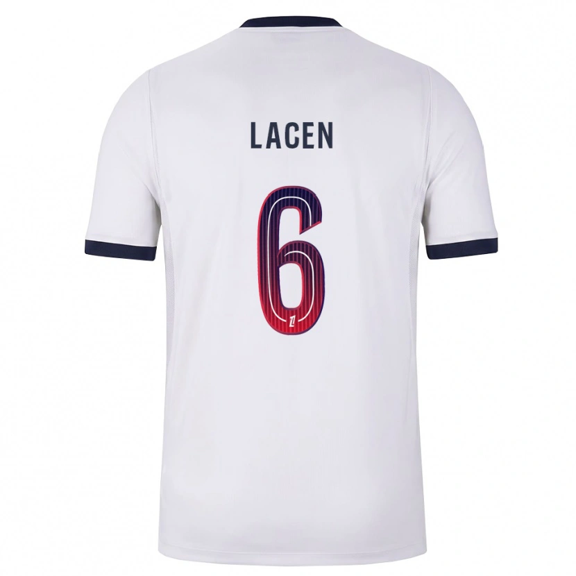 Danxen Kinder Michaël Lacen #6 Weiß Schwarz Rot Auswärtstrikot Trikot 2026/27 T-Shirt