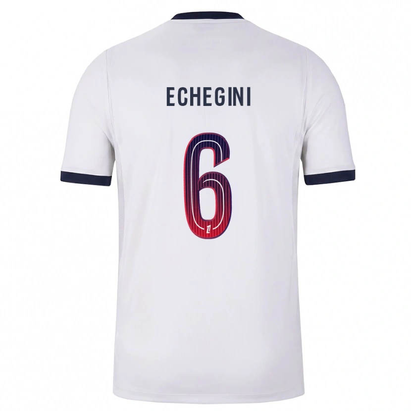 Danxen Kinder Joe Echegini #6 Weiß Schwarz Rot Auswärtstrikot Trikot 2026/27 T-Shirt