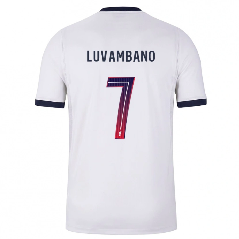 Danxen Kinder Ethan Luvambano #7 Weiß Schwarz Rot Auswärtstrikot Trikot 2026/27 T-Shirt