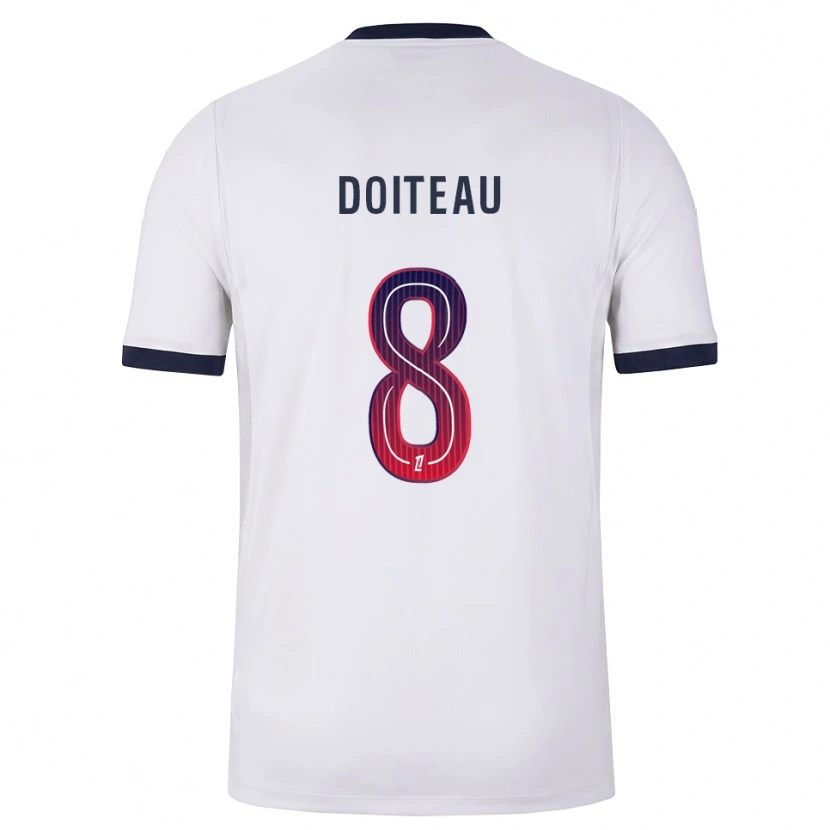 Danxen Kinder Benoit Doiteau #8 Weiß Schwarz Rot Auswärtstrikot Trikot 2026/27 T-Shirt