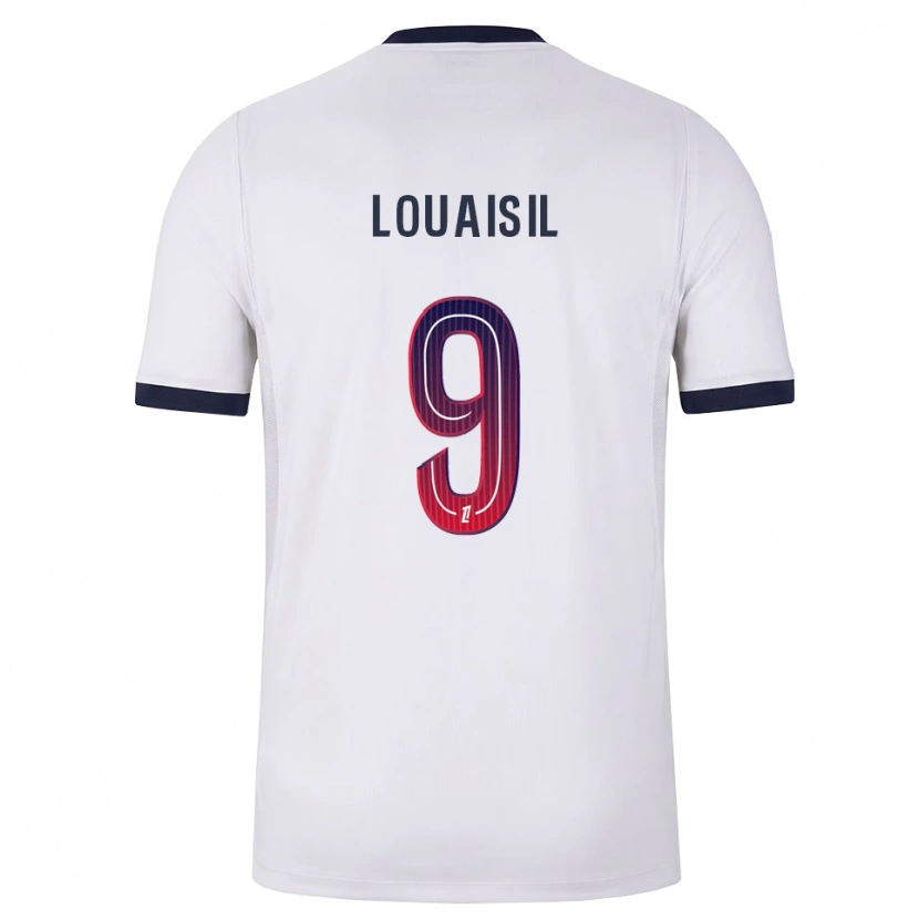 Danxen Kinder Kévin Louaisil #9 Weiß Schwarz Rot Auswärtstrikot Trikot 2026/27 T-Shirt