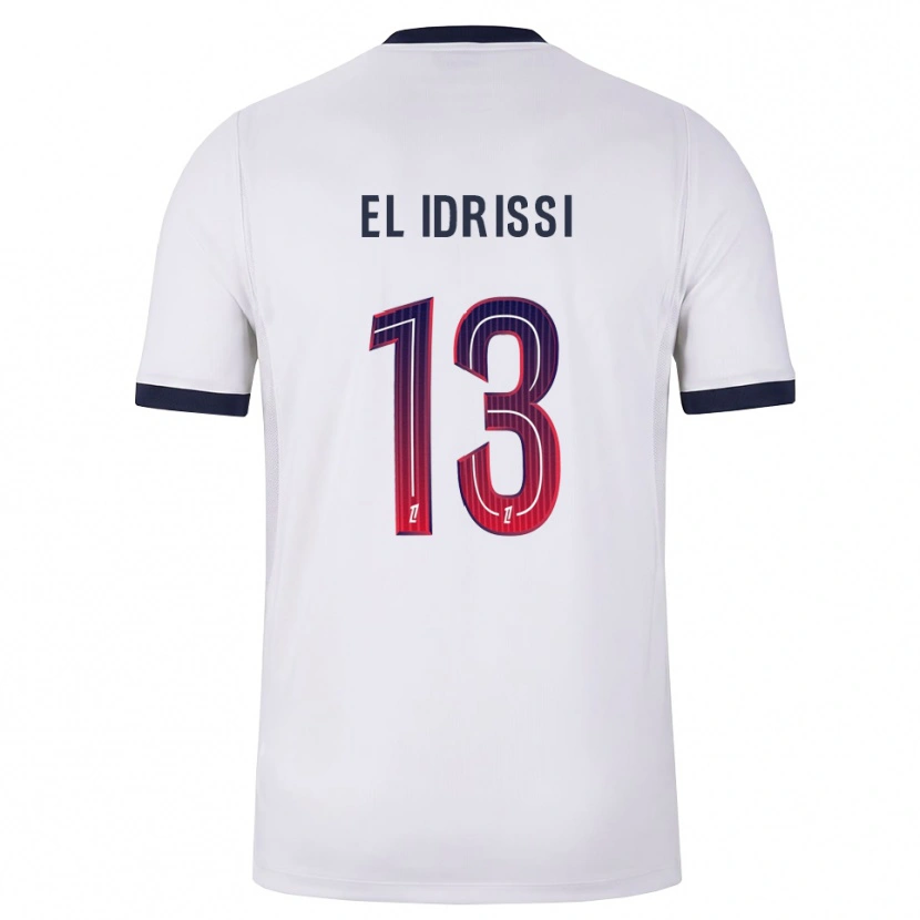 Danxen Kinder Mohamed-Amine El Idrissi #13 Weiß Schwarz Rot Auswärtstrikot Trikot 2026/27 T-Shirt