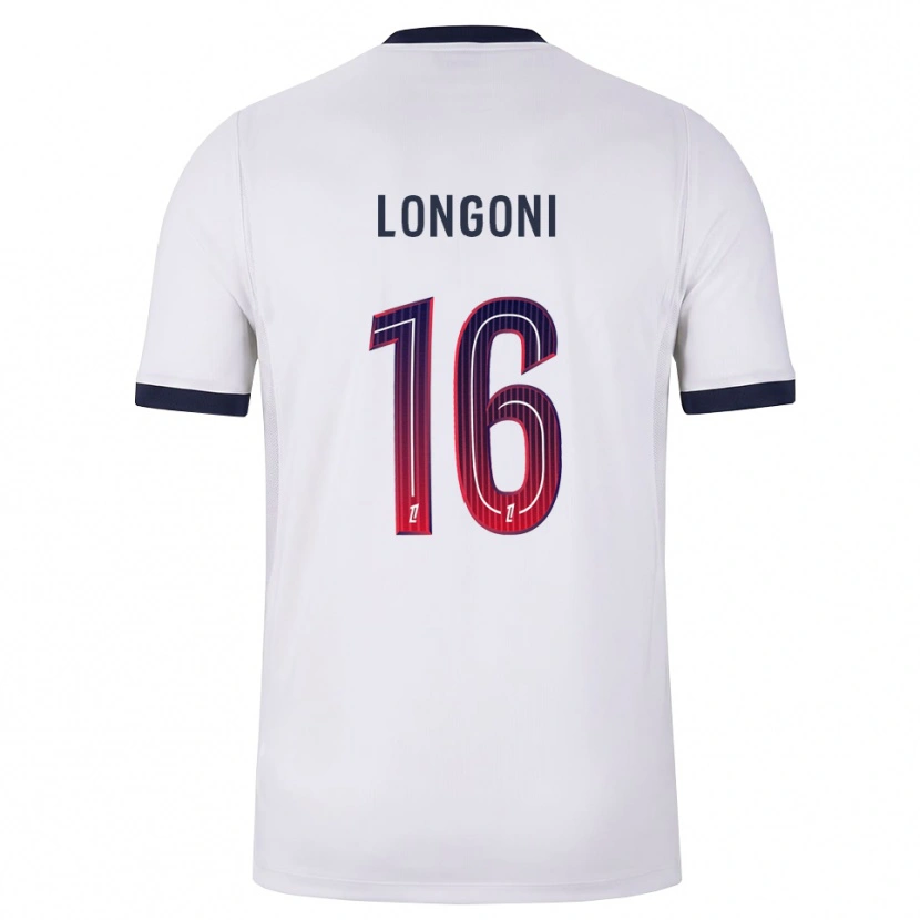 Danxen Kinder Alessandro Longoni #16 Weiß Schwarz Rot Auswärtstrikot Trikot 2026/27 T-Shirt