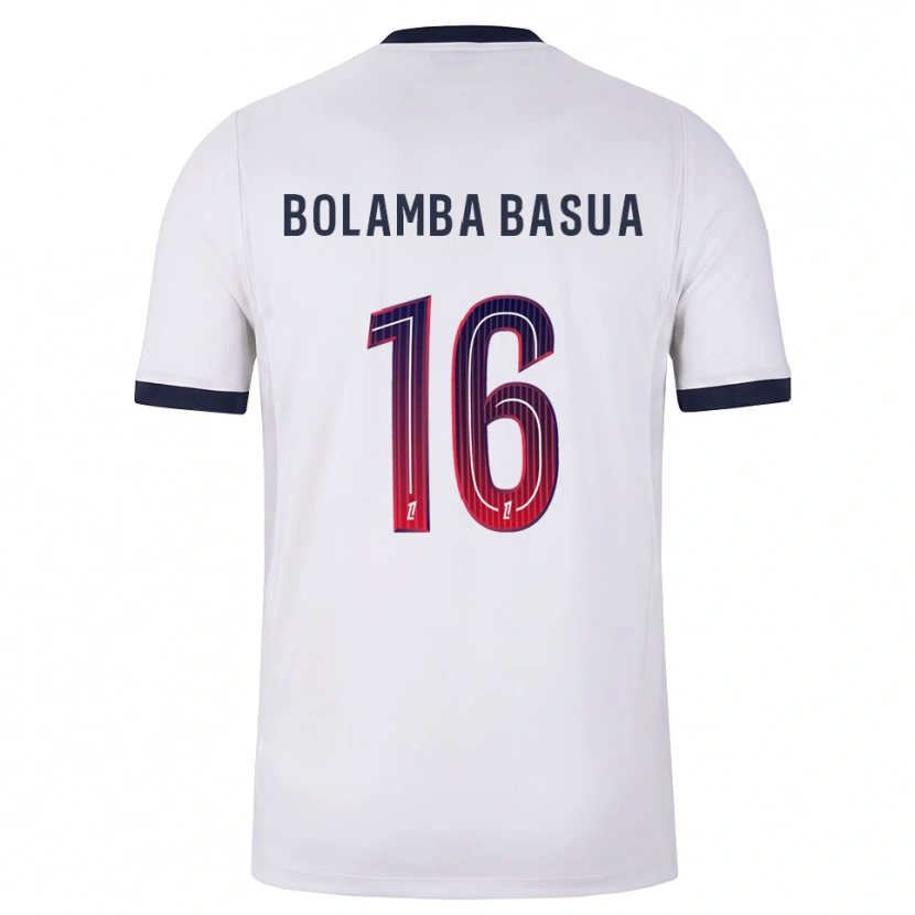 Danxen Kinder Kévin Bolamba Basua #16 Weiß Schwarz Rot Auswärtstrikot Trikot 2026/27 T-Shirt