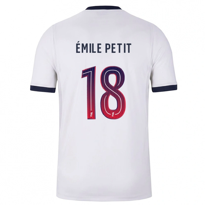 Danxen Kinder Noé Émile Petit #18 Weiß Schwarz Rot Auswärtstrikot Trikot 2026/27 T-Shirt