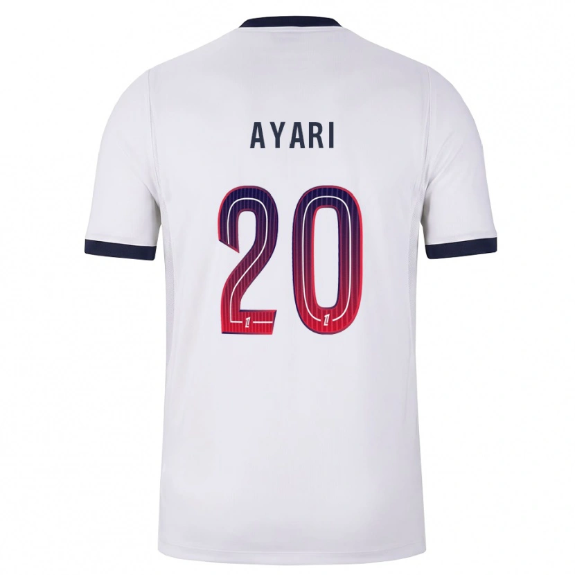 Danxen Kinder Adam Ayari #20 Weiß Schwarz Rot Auswärtstrikot Trikot 2026/27 T-Shirt