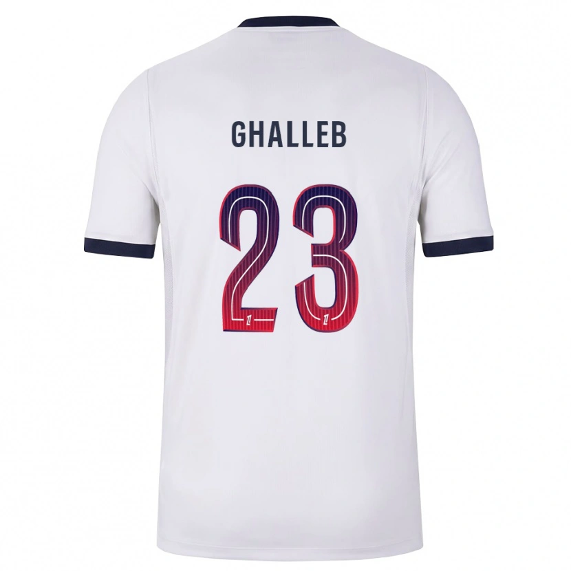 Danxen Kinder Edem Ghalleb #23 Weiß Schwarz Rot Auswärtstrikot Trikot 2026/27 T-Shirt