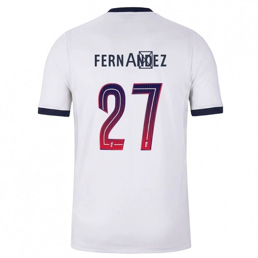 Danxen Kinder Dro Fernández #27 Weiß Schwarz Rot Auswärtstrikot Trikot 2026/27 T-Shirt