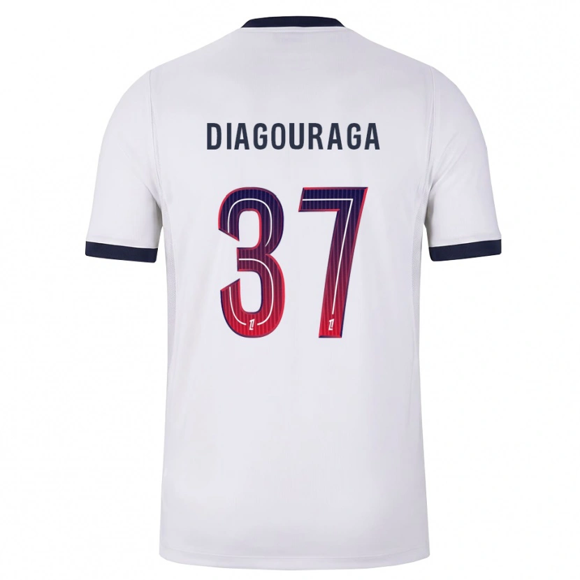 Danxen Kinder Toumani Diagouraga #37 Weiß Schwarz Rot Auswärtstrikot Trikot 2026/27 T-Shirt