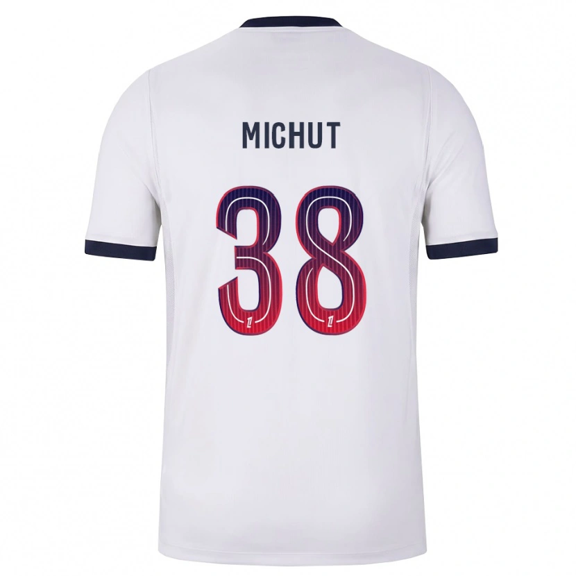 Danxen Kinder Edouard Michut #38 Weiß Schwarz Rot Auswärtstrikot Trikot 2026/27 T-Shirt