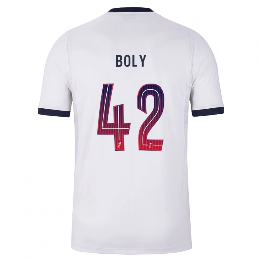 Danxen Kinder David Boly #42 Weiß Schwarz Rot Auswärtstrikot Trikot 2026/27 T-Shirt