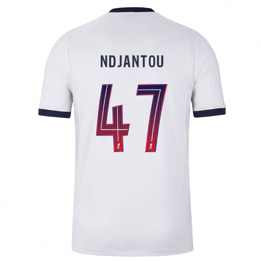 Danxen Kinder Quentin Ndjantou #47 Weiß Schwarz Rot Auswärtstrikot Trikot 2026/27 T-Shirt
