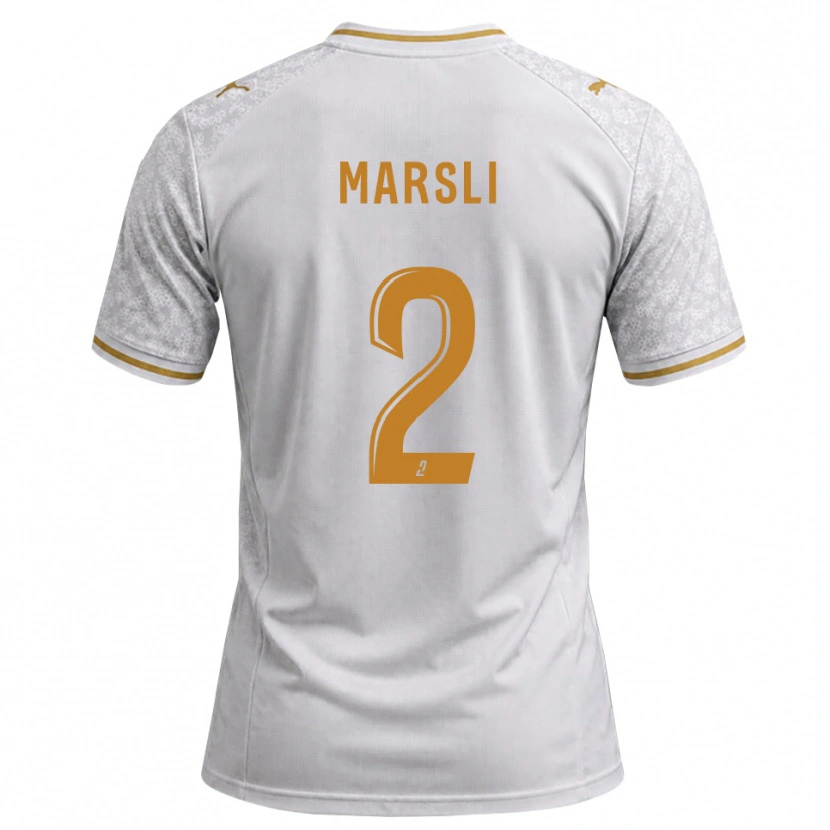 Danxen Kinder Adam Marsli #2 Weiß Grau Goldrute Auswärtstrikot Trikot 2026/27 T-Shirt