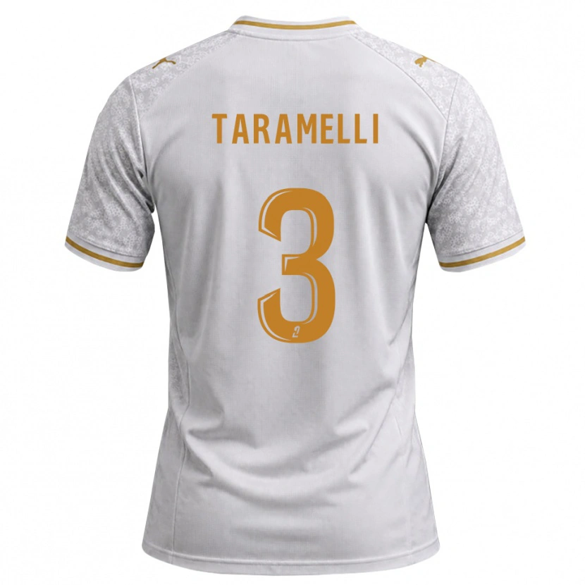 Danxen Kinder Valentin Taramelli #3 Weiß Grau Goldrute Auswärtstrikot Trikot 2026/27 T-Shirt