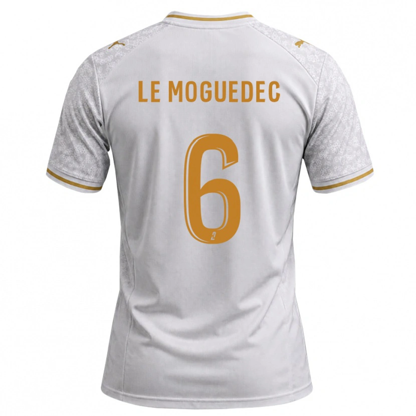 Danxen Kinder Anaële Le Moguédec #6 Weiß Grau Goldrute Auswärtstrikot Trikot 2026/27 T-Shirt