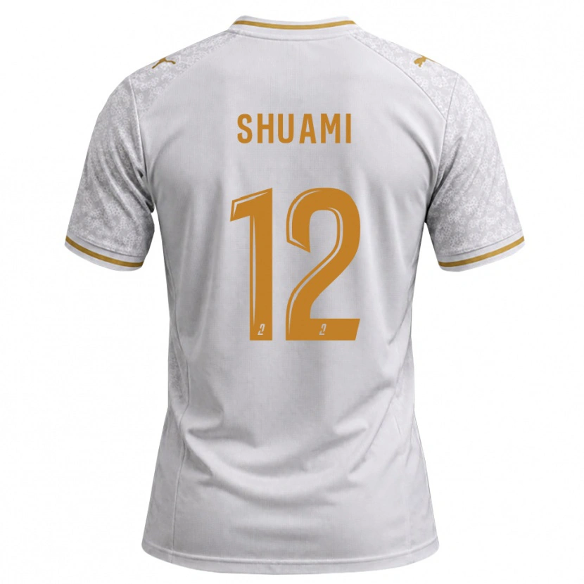 Danxen Kinder Lenny-Calvin Shuami #12 Weiß Grau Goldrute Auswärtstrikot Trikot 2026/27 T-Shirt