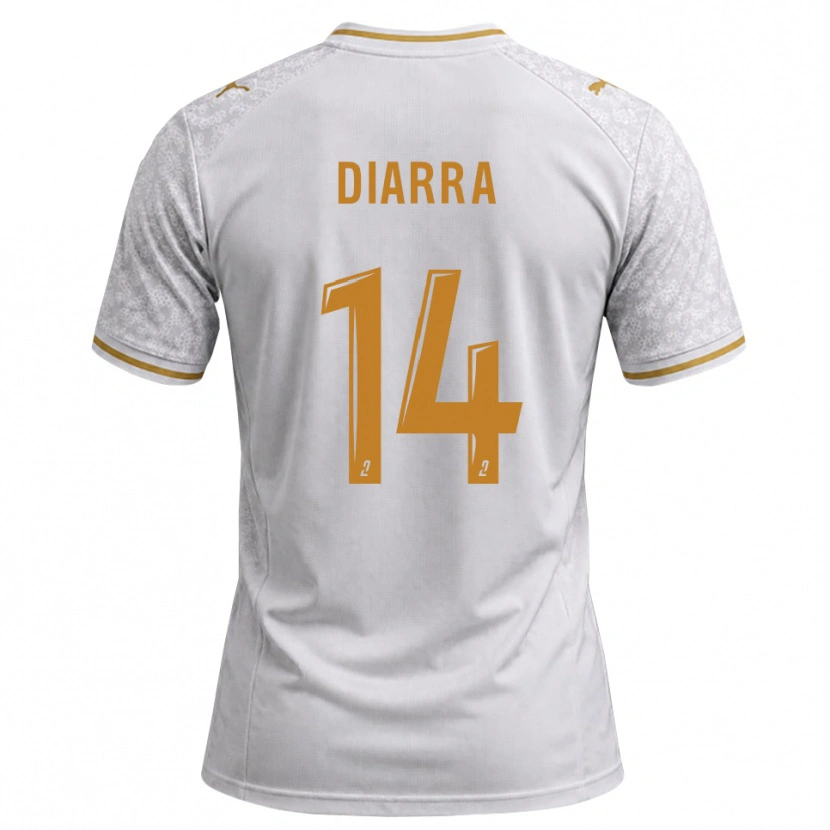 Danxen Kinder Amidou Diarra #14 Weiß Grau Goldrute Auswärtstrikot Trikot 2026/27 T-Shirt