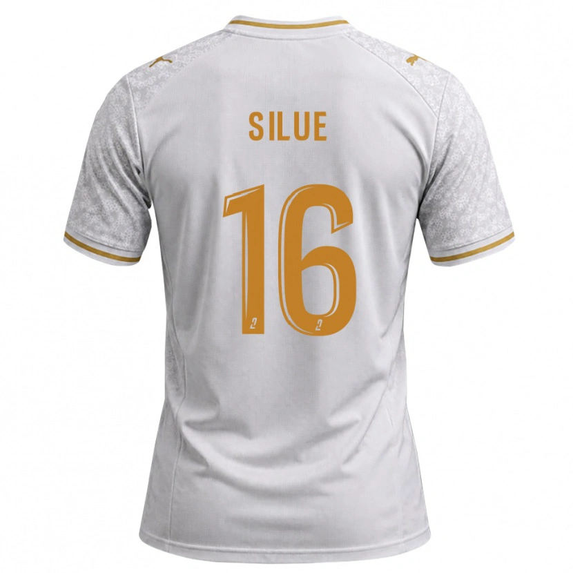 Danxen Kinder Ange Silue #16 Weiß Grau Goldrute Auswärtstrikot Trikot 2026/27 T-Shirt