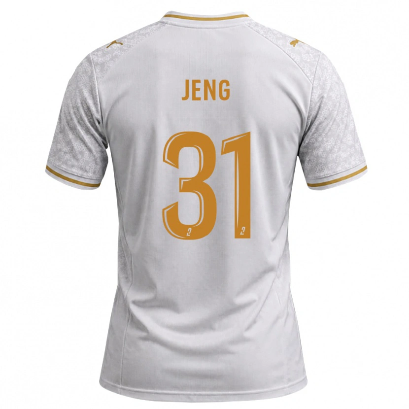 Danxen Kinder Malcolm Jeng #31 Weiß Grau Goldrute Auswärtstrikot Trikot 2026/27 T-Shirt