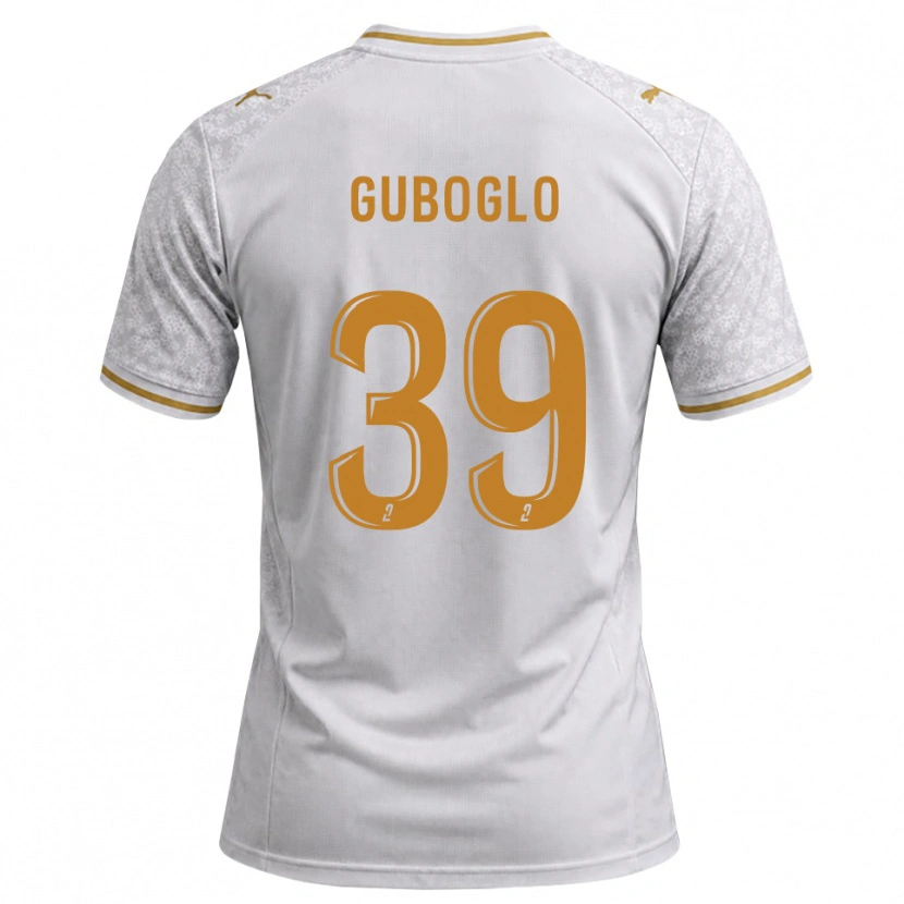 Danxen Kinder Aleksandr Guboglo #39 Weiß Grau Goldrute Auswärtstrikot Trikot 2026/27 T-Shirt