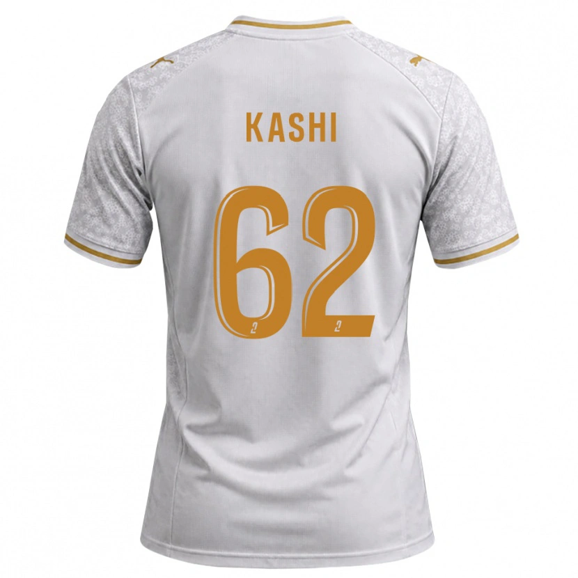 Danxen Kinder Amine Kashi #62 Weiß Grau Goldrute Auswärtstrikot Trikot 2026/27 T-Shirt