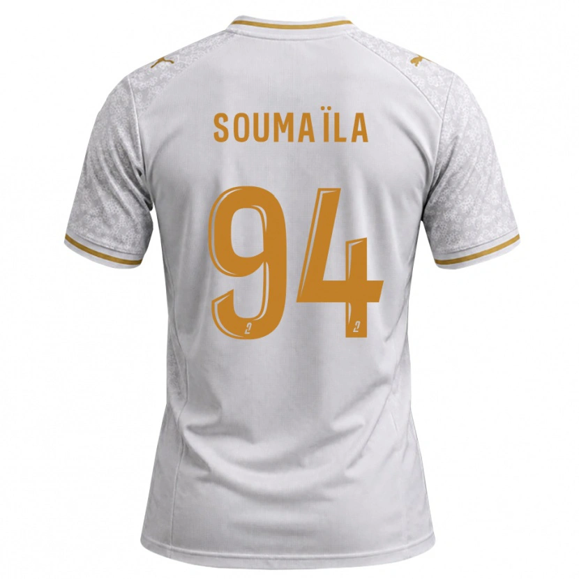 Danxen Kinder Soumaïla Sylla #94 Weiß Grau Goldrute Auswärtstrikot Trikot 2026/27 T-Shirt