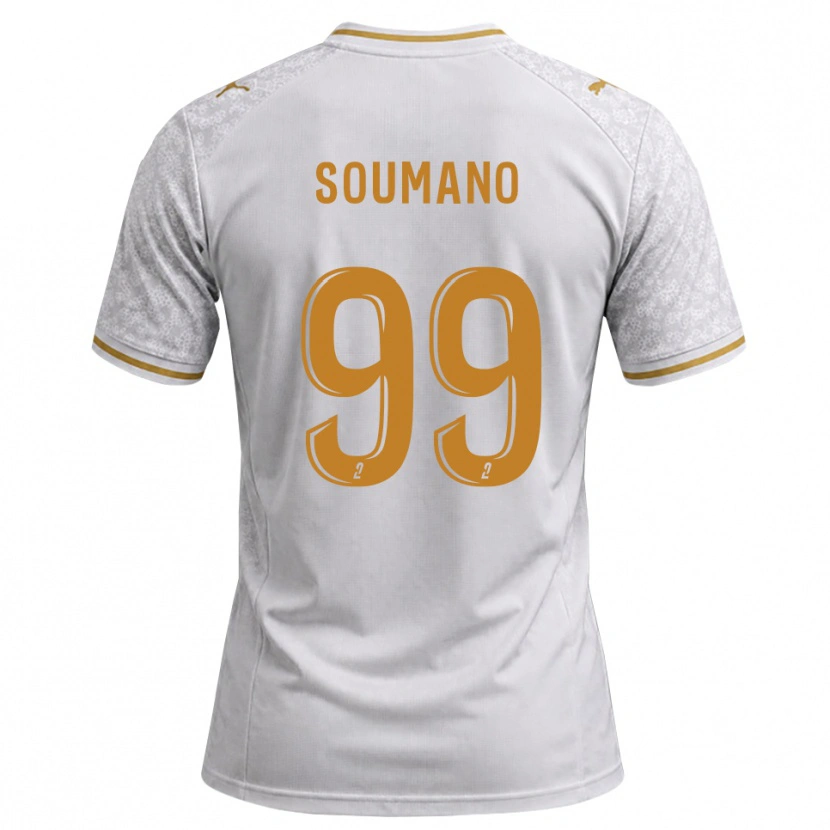 Danxen Kinder Sambou Soumano #99 Weiß Grau Goldrute Auswärtstrikot Trikot 2026/27 T-Shirt
