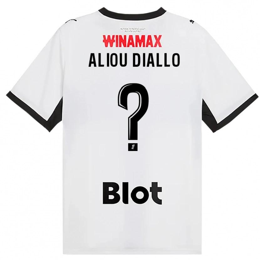 Danxen Kinder Mamadou Aliou Diallo #0 Schwarz Weiß Rot Auswärtstrikot Trikot 2026/27 T-Shirt