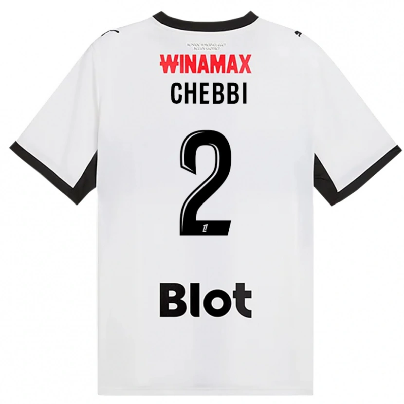 Danxen Kinder Mohamed Chebbi #2 Schwarz Weiß Rot Auswärtstrikot Trikot 2026/27 T-Shirt