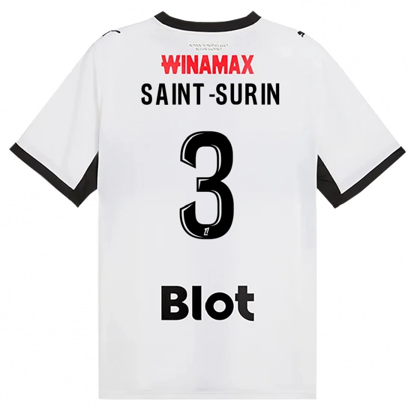 Danxen Kinder Rio Saint-Surin #3 Schwarz Weiß Rot Auswärtstrikot Trikot 2026/27 T-Shirt