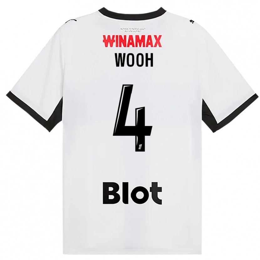 Danxen Kinder Christopher Wooh #4 Schwarz Weiß Rot Auswärtstrikot Trikot 2026/27 T-Shirt