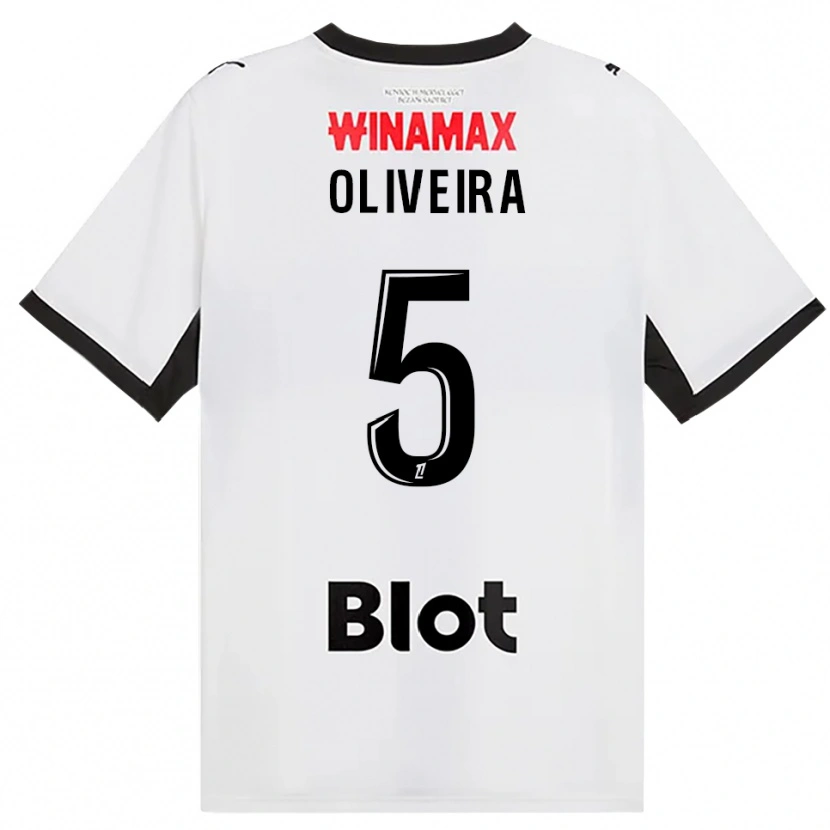 Danxen Kinder Gonçalo Oliveira #5 Schwarz Weiß Rot Auswärtstrikot Trikot 2026/27 T-Shirt
