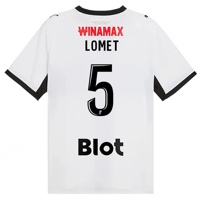 Danxen Kinder Ruben Lomet #5 Schwarz Weiß Rot Auswärtstrikot Trikot 2026/27 T-Shirt