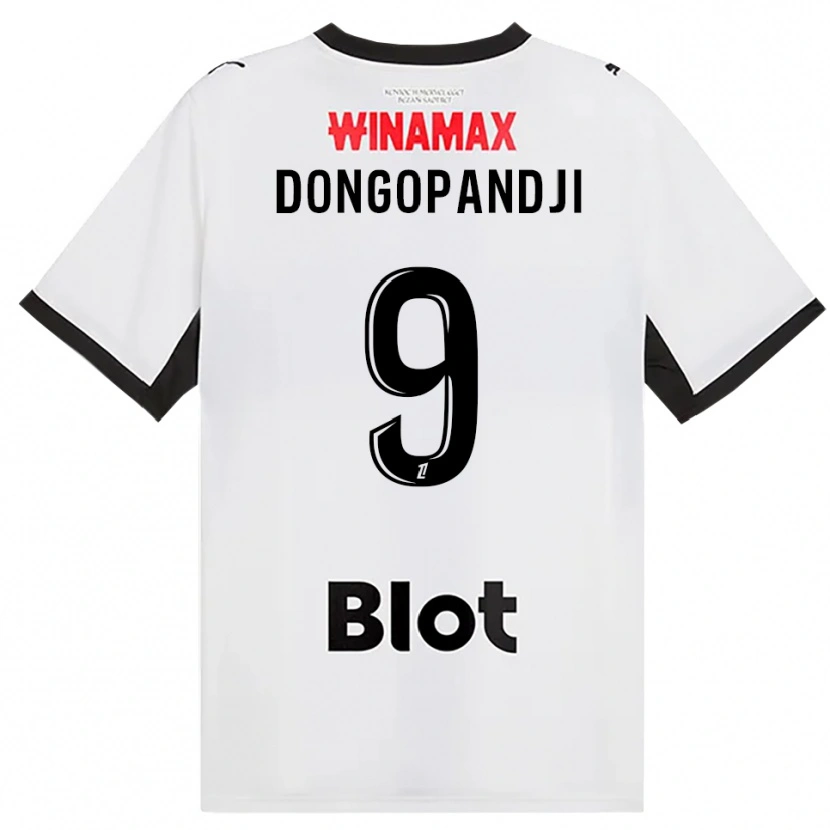 Danxen Kinder Kelvin Dongopandji #9 Schwarz Weiß Rot Auswärtstrikot Trikot 2026/27 T-Shirt
